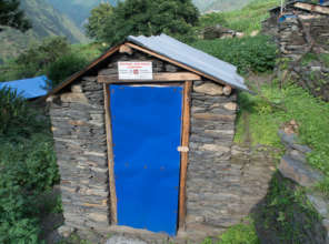 Built through the One Home, One Toilet campaign.