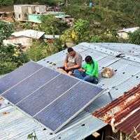 Solar panel installation at a home in Adjuntas, PR