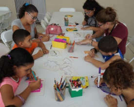 Art workshops were provided to various communities