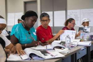 Participants at civic capacities workshop
