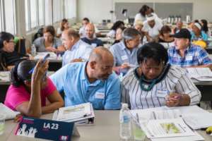 Participants at civic capacities workshop