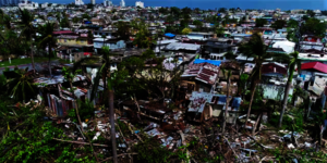 Aerial view of the G-8 after the storms