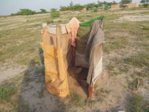 Toilet in village for the family