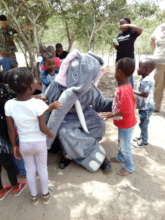 MR Elephant delivering gifts