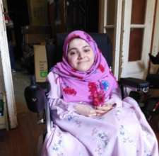 Noura on her Wheelchair