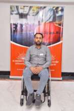 AbdulAleem using customized wheelchair