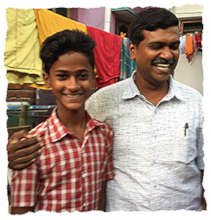 Satish with Railway Children Project Manager