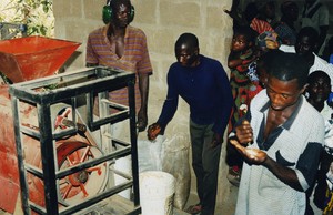 After milling the raw rice is has to be distoned