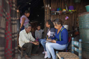 Promoters follow-up with families