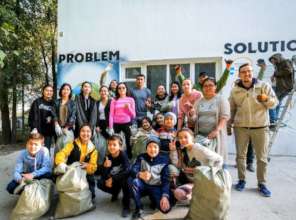 Celebrating a good morning's work!