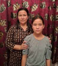 Elmira and her daughter Akkenzhe