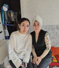 Gulzira, with Salem's Louiza on a recent visit