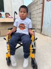 Aksultan getting used to his new equipment