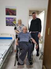 Sergei in his new wheelchair