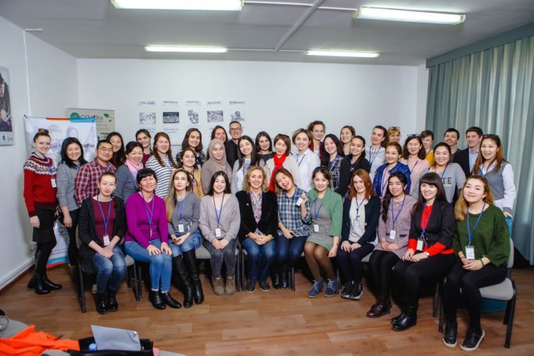 Attendees at the recent event for English teachers