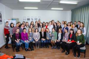 Attendees at the recent event for English teachers