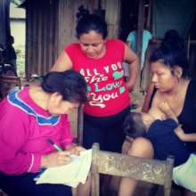 Women gathering names for PAP smear campaign - 1