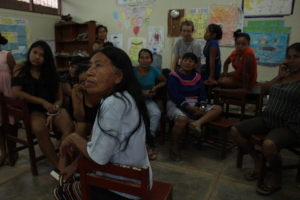 Shipibo woman participating in our workshop