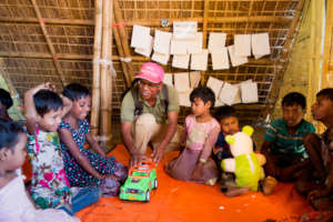 A BRAC child friendly space in Cox's Bazar
