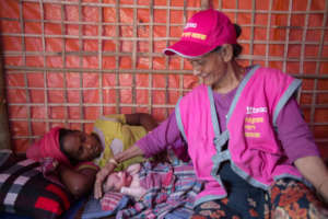 A BRAC's humanitarian worker in action