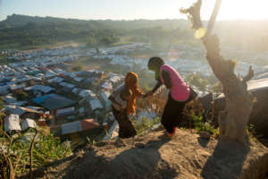 The makeshift settlements in Cox's Bazar