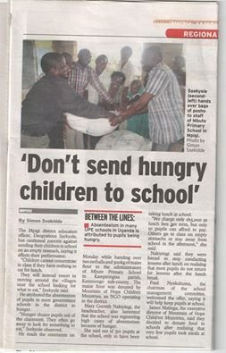 Feeding poor school pupils to increase performance