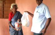 food groceries to poor lonely elder women