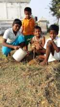 Children planting trees