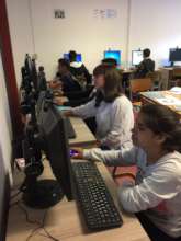 In the computer lab