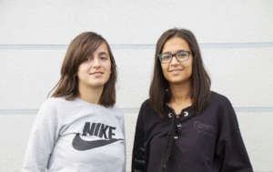 Ambra and Jorida, high school students in Albania