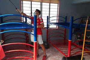 Bedrooms at Casa San Salvador receive fumigation