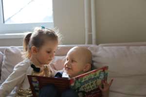 Twins Bernardas & Elze supporting each other