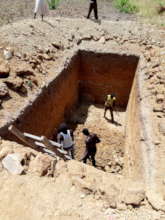Excavation of a pit
