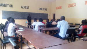 Patrick works with youth in small groups