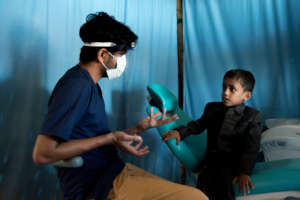 A young dental patient at the clinic