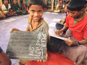 A student at the learning center