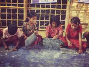 Students at the learning center