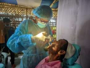A Patient is taking treatment from the Dental Unit