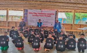 Distribution of school bags