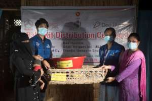Distribution of baby kits