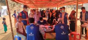 Medical camp for fire victims