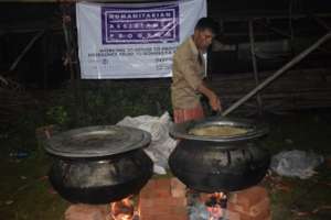 fresh food being prepared for distribution