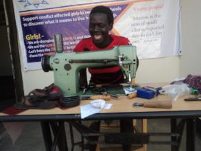 A beneficiary on her job