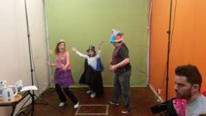 videorecording at the Canales's studio