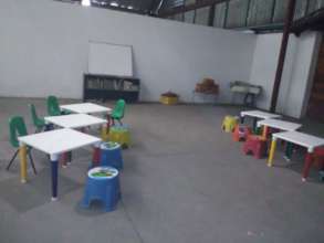 One of our temporary classrooms