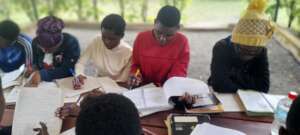 Sekela with her study mate