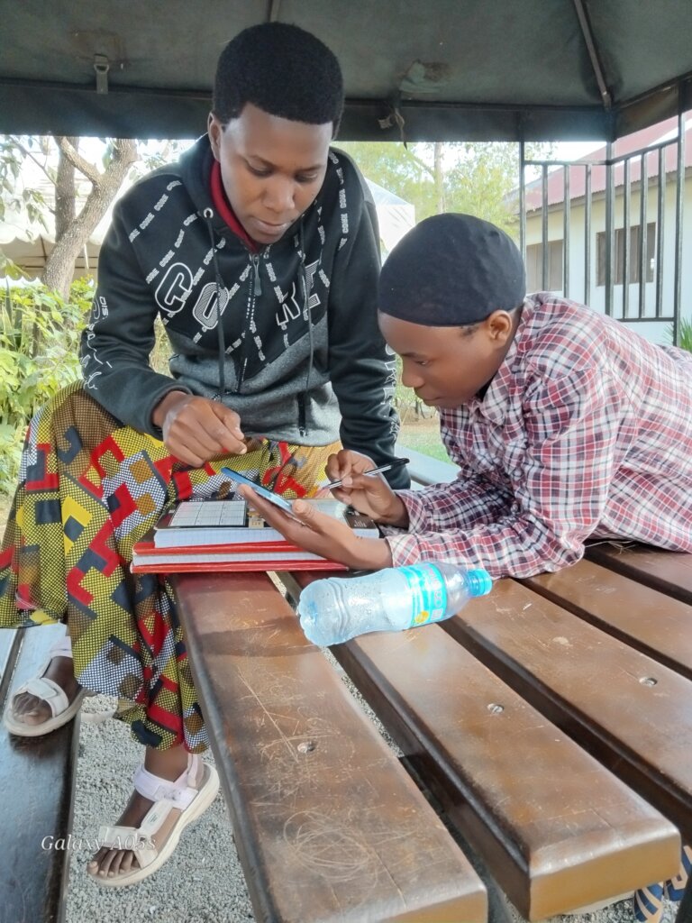 Mariam studying at Jifundishe