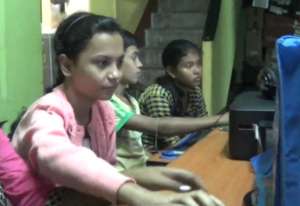 Girls learning in Hoogly Village