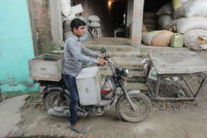 Going to work in style.