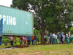 Tying the container to a tree